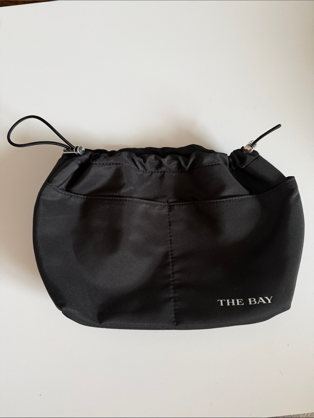 The Bay Black Drawstring Toiletry Pouch for Men